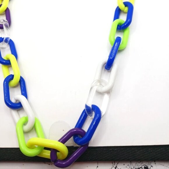 Multi Colored Acrylic Wallet Or Pants Single Layer 22 Inches Long - Picture 7 of 7